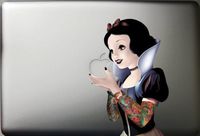 Goth Princess Decal for 15" Macbook - glossy vinyl sticker