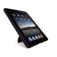 iChair Apple iPad (1st Gen) 1st Rubberized Hard Case w/ Kickstand and Screen Protector - Black/Blue
