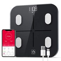 FITINDEX Smart Body Fat Scale, Bluetooth BMI Bathroom Scale, Digital Body Composition Analyzer Rechargeable Weight Monitor with App for Smartphone