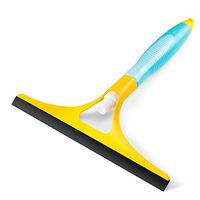 Rockland Guard Squeegee w/Built-in Spray for Glass, Window, and Car Cleaner - Silicon Blade - Spray Bottle Handle (Yellow)