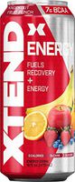 Scivation Xtend Energy On The Go Carbonated Zero Sugar Energy & Recovery Drink, Branched Chain Amino Acids + Caffeine, Bcaas, Knockout Fruit Punch, 16 Oz Cans (Pack of 12)