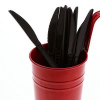 AmerCare Heavy Weight Black Polypropylene Knives, Case of 1000