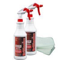 Brillianize 32 Ounce (944 ml) Trigger Spray Bottles - 2 Pack and 40 SofKloth Polyester Polishing Cloths