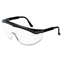 CRWSS110 Crews Stratos Wraparound Design Glasses - Nylon, Polycarbonate Frame, Lens - 1Each Each - Black, Clear