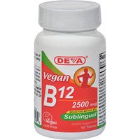 Deva Vegan Vitamins Sublingual B12 - 2500 mcg - 90 Tablets