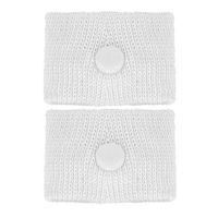 Wristbands,5 Colors 1 Pair Anti-Nausea Wristbands Motion Sickness Wristbands for Travel Plane Bus(WHITE)