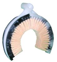 Magnolia Brush 600 Plastic Block Truck Exhaust Stack Cleaning Brush, Tampico Fiber Bristles, 1-3/4" Trim, 9" Overall Diameter, 1-7/8" Width, White