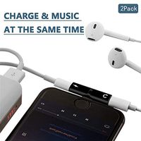 4 in 1 Headphone Splitter Dual Headphone Jack Audio Adapter Fast Charge Splitter Compatible with iPhone 8 iPhone 7/7Plus iPhone X iPhone Xs/Xs Max Accessories (2)