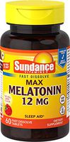 Sundance 12 Mg Melatonin Tablets, 60 Count