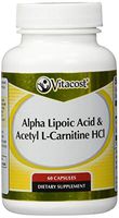 Vitacost Alpha Lipoic Acid & Acetyl L-Carnitine HCl - 1,600 mg per Serving - 60 Capsules