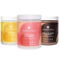 Konscious Keto Shake: MCT Oil, Avocado Oil, Grass Fed Protein, Low Carb High-Fat Keto Meal Replacement (Variety Pack) (1)