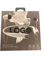 iJoy LGO-NCB-TRE Logo Premium Wireless Active Bluetooth Neck Band Headset Retail Packaging (White)