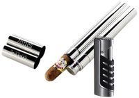 Visol"Tarzo" Flask and Cigar Tube Combo Lighter Gift Set
