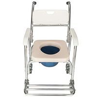 Woody's Harmony Transport Shower Bedside Commode Wheelchair Toilet Chair w/Padded Seat