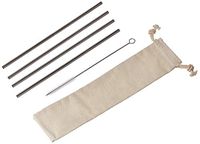 Outset 76623 Stainless Steel Straight Reusable Straws, 1 x 3.5 x 10 inches