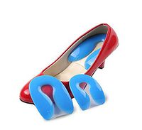 Silicon Gel U-Shaped Medical Grade Spur Heel Cup Remission Correction Heel Support Pads Cushions Protector for Plantar Fasciitis Heel Pain Relief Cushion Shock Absorb Support (Middle)