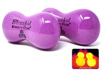 Blissful (Amethyst)(Set of 2) Synergy Stone - Contoured Hot Stone Massage Tools - Deep Heat for Muscle Tension Relief - Relaxing and Therapeutic - Ultra-Smooth for on Skin with Oil or Over Clothes