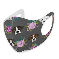 YOFFYO Comfort Earloop Mouth Covers, Dustproof Pollenm Smog Mouth-Muffle with Adjustable Elastic Band - Windproof Boxer Dogs and Flower Half Face Mouth Cover