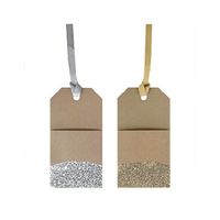 The Gift Wrap Company - Glitter Dipped Gift Pockets, Gold and Silver (36-1045)