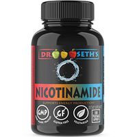 Dr. Seth's Nicotinamide 500 mg 100 Niacinamide Veggie Capsules - Vitamin B3 - Flush Free Niacin Formula - Support Energy Production, Metabolism, Niacinimide - Gluten Free - Vegetarian - Non GMO-GMP