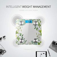 LYAOE Bluetooth Body Fat Scale Herbal Mix Square Frame Hand Smart Wireless Scale with LCD Display Measuring Body Weight Bmi and Health Digital Scale