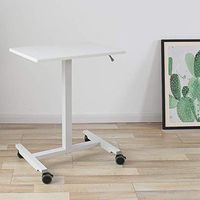 Lap Table Overbed Table, Adjustable Height Medical Bedside Table, Bed Room for Food Tray Laptop Desk with Rolling Wheels, Movable for Reading Eating Bedridden Elderly (Color : A)