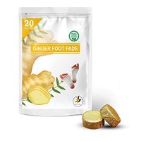 Ginger Foot Pads 20 PCS + Bonus Ginger Bath Soak Tablets 2 PCS | Ginger Foot Patch | Sleeping Pad | Better Sleep Patch | Pure Natural Ginger Powder and Bamboo Vinegar Premium Ingredients Feet Pads