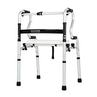 HL Walking Aids for The Elderly/Walking Frame with Wheels/Walking Frame with Wheels/Elderly Walker/Wheel Folding Walker Four-Legged Wheeled Scooter (Color : Without Wheels)