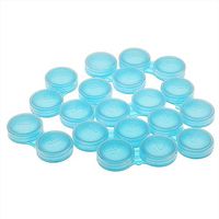 Plastic Box Holder Container Soak Storage Case Eye Care Supplies for Contact Lens Blue 10pcs