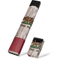 Skinit Decal Wrap for Juul E-Cigarette - Originally Designed California Flag Dark Wood Design