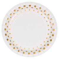 Creative Converting Paper Dessert Plates, 7, Sparkle and Shine Gold (24 Count)