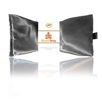 Blissful Being Lavender Eye Pillow - Hot or Cold Weighted Satin Eye Mask perfect for Sleeping, Yoga, Meditation - Gifts for Women, Birthday, Teachers - Natural Herbal Relaxation (Silver)
