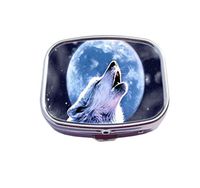Wolf Custom stainless steel Pill Case Box for Medicine Organizer Holder