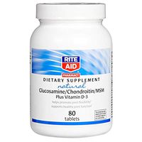 Rite Aid Natural Glucosamine/Chondroitin/MSM, Plus Vitamin D-3, Tablets, 80 Tablets