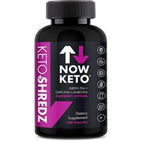 Keto+SHREDZ Raspberry Ketones Supplement Capsules | Best Ketosis Supplement to Facilitate Fat Burn, Boost Energy, and Stimulate Your Mind | Contains Garcinia Cambogia, Green Tea, Caffeine, and Green