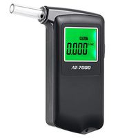 Professional Portable Breath Alcohol Tester Digital Display with Extra Replaceable Mouthpieces