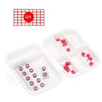 HEACI Portable Pill Case Medicine Vitamin Organizer Foldable Removable Travel Daily Pill Sorter, 8 Compartments, Red
