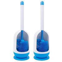 MR.SIGA Soft Bristle Toilet Brush Set, Dia 12cm x 41cm Height, Pack of 2