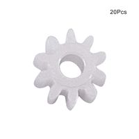 Othmro 20pcs Plastic Gear White 10 Teeth 0.5 Modulus Model 102A for DIY RC Car Robot Motor