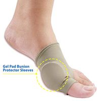 Ortho Pauher Bunion Corrector - Gel Pad Bunion Protector Sleeves for Bunion Treatment and Bunion Surgery - 1 Pair (Large)