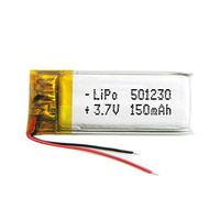3.7V 150mAh 501230 Lithium Polymer Ion Rechargeable Battery Lithium Polymer Li-Po Battery for MP4 GPS MP3 Bluetooth Stereo DIY Gift