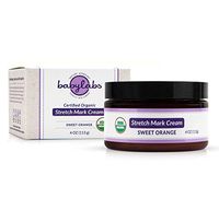 BABYLABS USDA Certified Organic Stretch Mark Cream (Sweet Orange), 4 Ounce