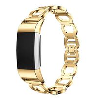 Lyperkin Compatible with Fitbit Charge 2 Bands, Fashion Genuine Stainless Steel Watch Strap Bands Quick Release Replacement Wristband Accessories Compatible with Fitbit Charge 2 Watch for Women A-18