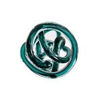 Torre & Tagus Orbit Glass Décor Ball, Large, Teal
