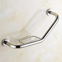 DWW Bathroom Grab Bar Shower Safety Handrails with Removeable Storage Shelf - Stainless Steel Bathtub Balance Support Bar for Elderly, Disabled, Handicap