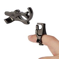 Cigarette Holder, Veesoo Set of 2 Metal Cigarette Holder Cigarette Ring Clasp Black Cigarette Finger Ring Holder for Men and Women