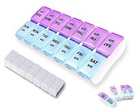 HODORPOWER AM/PM Daily Pill Organizer Weekly Detachable Case and 7-Day Medicine Box, BPA Free