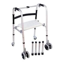 PLLP Medical Rehab Chair, Wheelchair,Lightweight Folding Adjustable Driving Medical, Aluminum Walker Four-Foot Walker Elderly Walker