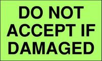 TapeCase"Do Not Accept is Damaged" Label - 500 per Pack (1 Pack)