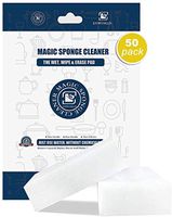 50Pcs Magic Sponge Eraser Melamine Cleaner, Household Cleaning Non-Scratch Scrub Sponge, Universal Cleaner for Multi Surface - Extra Large 4.6X2.4X1" (White)